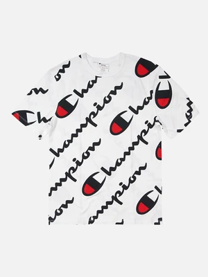 (T1919S) 올오버 스크립트 헤리티지 반팔티 (10959)-WHITE/NAVY