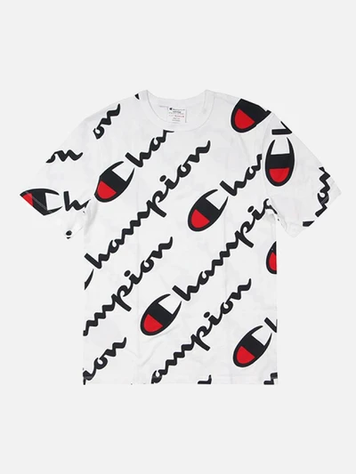 (T1919S) 올오버 스크립트 헤리티지 반팔티 (10959)-WHITE/NAVY