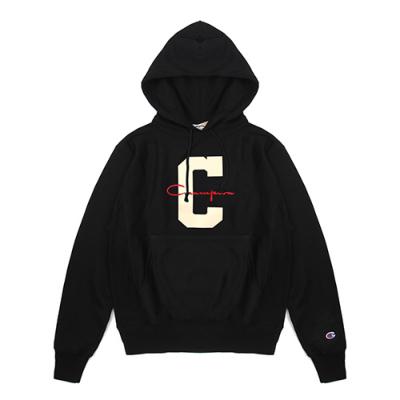 (GF68) C 패치 리버스위브 후드티 (Y07044) BLACK