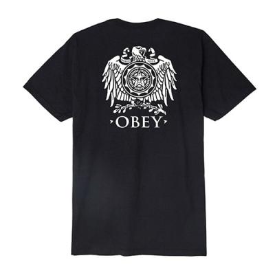 (163081714) OBEY BROKEN EAGLE TEE-BLK