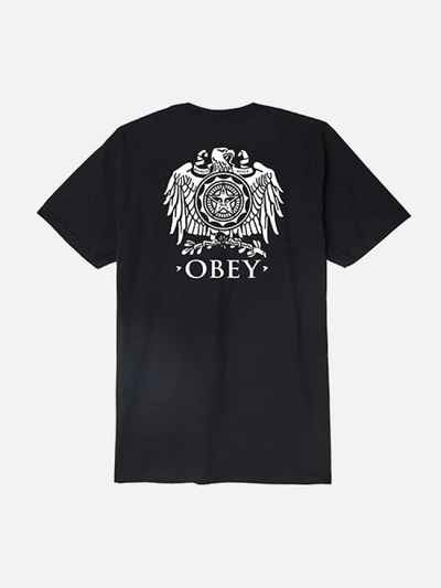 (163081714) OBEY BROKEN EAGLE TEE-BLK