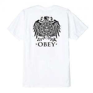 (163081714) OBEY BROKEN EAGLE TEE-WHT