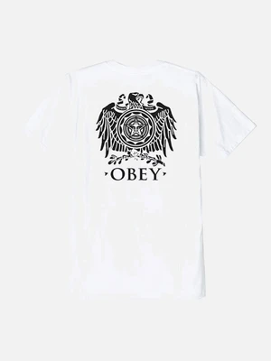 (163081714) OBEY BROKEN EAGLE TEE-WHT