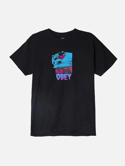 (163081737) OBEY FEAR DIV. TEE-BLK