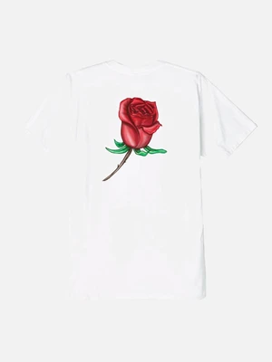 (163081738) OBEY AIRBRUSHED ROSE TEE-WHT