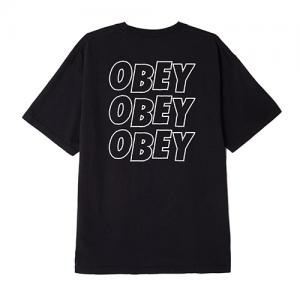 (166911489) OBEY JUMBLE LO-FI BOX TEE-BLK