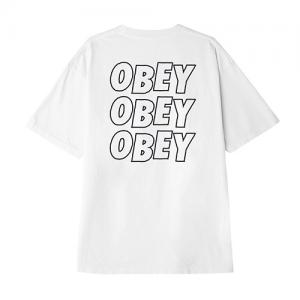 (166911489) OBEY JUMBLE LO-FI BOX TEE-WHT