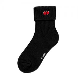 CHERRY CUFF SOCKS HS [BLACK]