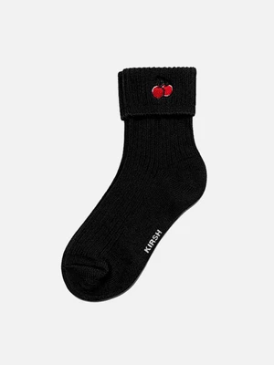 CHERRY CUFF SOCKS HS [BLACK]