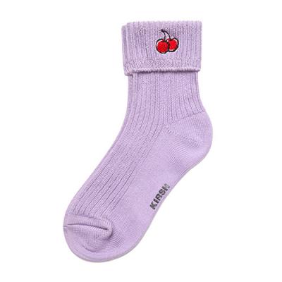 CHERRY CUFF SOCKS HS [LIGHT PURPLE]