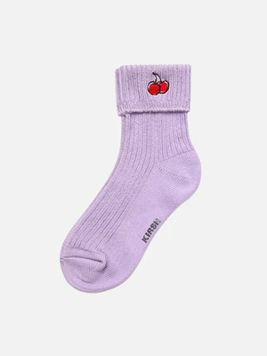 CHERRY CUFF SOCKS HS [LIGHT PURPLE]