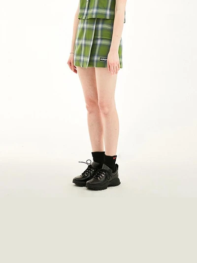 WLAP CHECK SKIRT HS [GREEN]