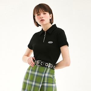 HALF ZIPUP T-SHIRT HS [BLACK]