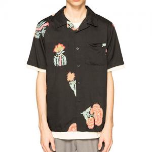 HANA PRINTED SHIRT-BLACK