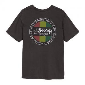 RASTA SK8 PIG. DYED TEE-BLACK