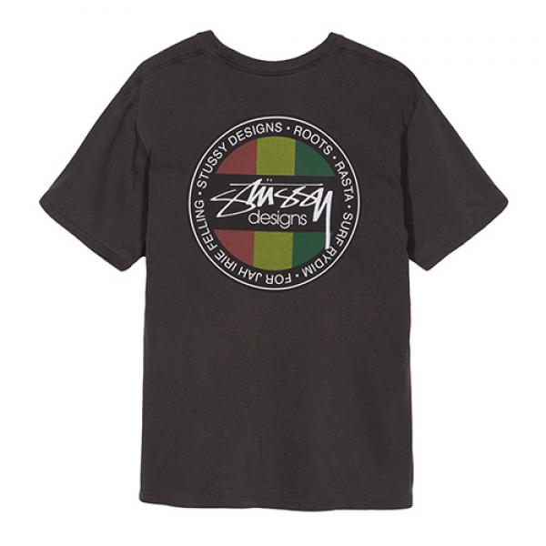 RASTA SK8 PIG. DYED TEE-BLACK