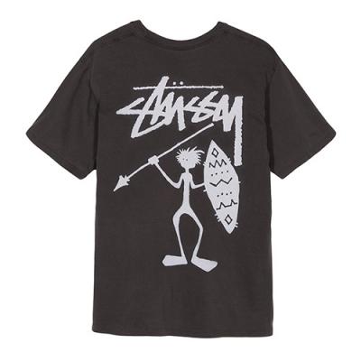 TRIBEMAN PIG. DYED TEE- WASHED BLACK