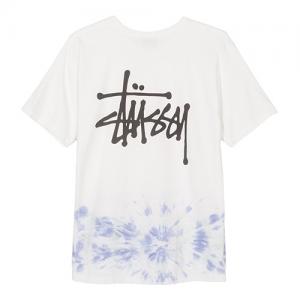 BASIC STUSSY TD TEE-NATURAL/BLUE