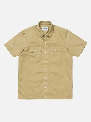 (I024133) S/S MASTER SHIRT-LEATHER