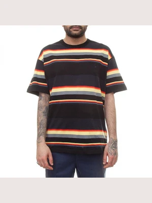 (I024816) SUNDER T-SHIRT-SUNDER STRIPE BLK/DNVY