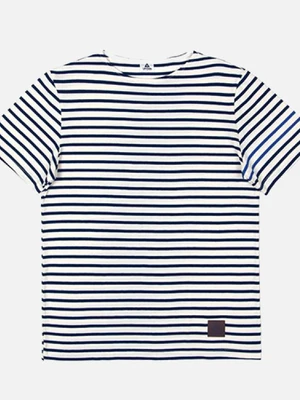 SHORT SLEEVE BORDER TEE-NAVY