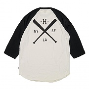 STRIKE OUT RAGLAN-OFF WHITE/BLACK