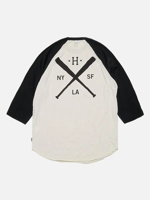 STRIKE OUT RAGLAN-OFF WHITE/BLACK