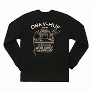 HUF X OBEY RAT RACE LS TEE-BLK