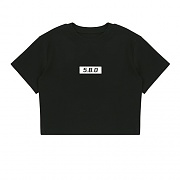 5.B.O CROP T-SHIRTS-BLACK