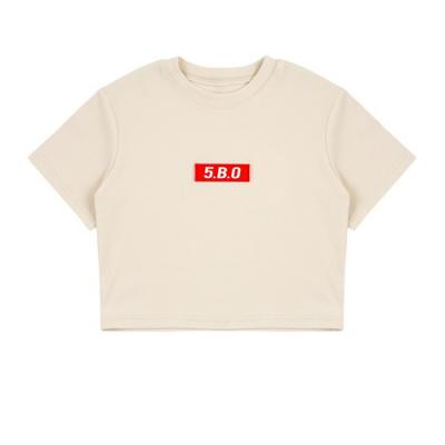 5.B.O CROP T-SHIRTS-IVORY
