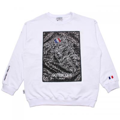 [고디크] GOTHICQUE - Astronaut sweatshirt (WHITE) 맨투맨 스��셔츠