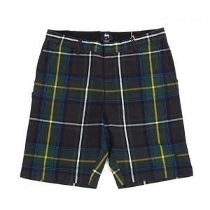 PLAID GRAMPS SHORT-NAVY