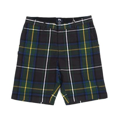 PLAID GRAMPS SHORT-NAVY