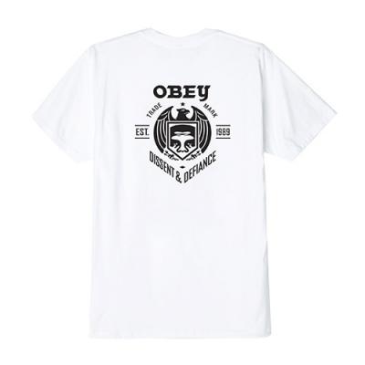 (163081780)OBEY DISSENT & DEFIANCE EAGLE TEE-WHT