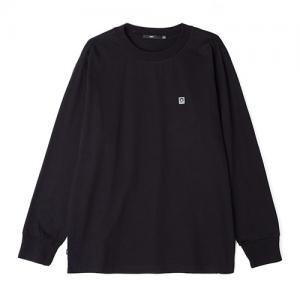 (131030078)EIGHTY NINE SOLID BOX TEE LS TEE-BLK