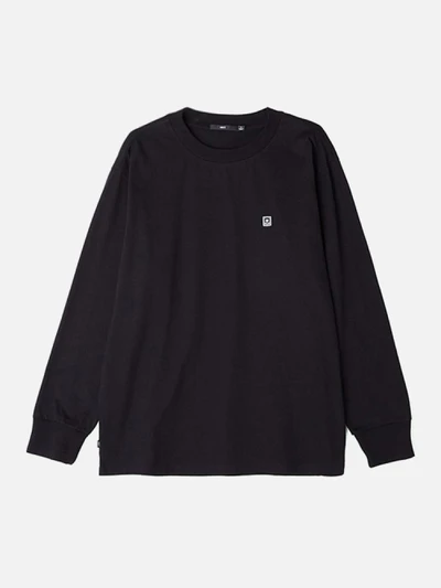(131030078)EIGHTY NINE SOLID BOX TEE LS TEE-BLK