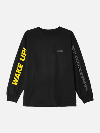 (164901812)FIGHT THOSE THAT CONTROL LS TEE-BLK
