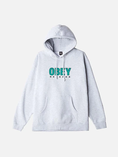 (111731786)OBEY RECORDS 2 HOOD-HEATHER GREY