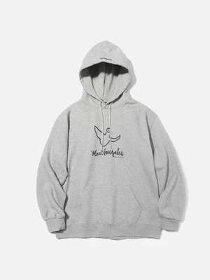 (HD05) SIGNATURE LOGO HOODIE GRAY