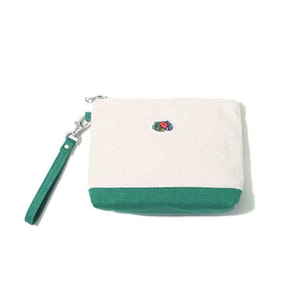 POINT COLOR POUCH GREEN