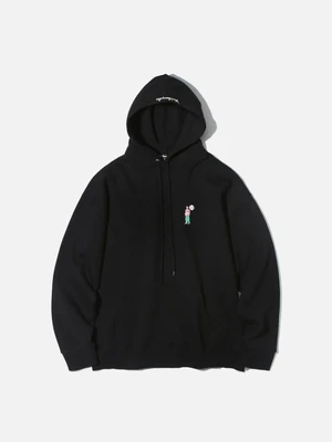 (HD07) SOMETHING HOODIE BLACK