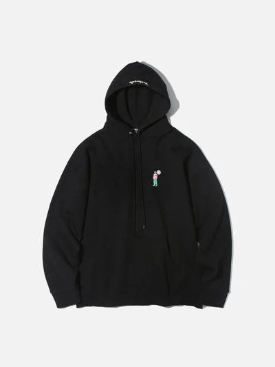 (HD07) SOMETHING HOODIE BLACK