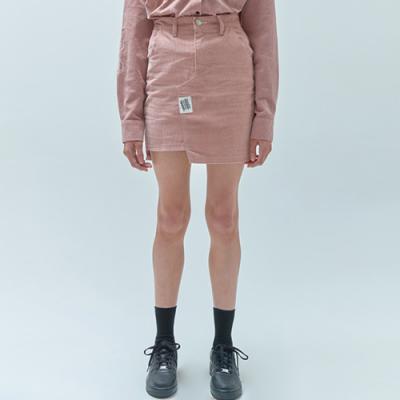 TAG POINT SKIRTS-CORDUROY PINK