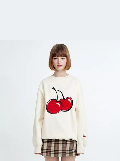 [재입고] BIG CHERRY SWEATSHIRT HA [IVORY]