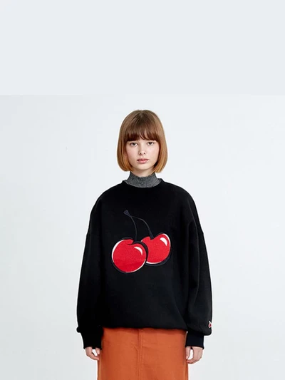 [재입고] BIG CHERRY SWEATSHIRT HA [BLACK]