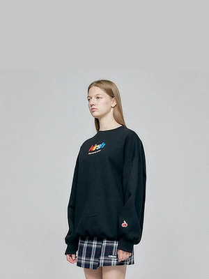RAINBOW LOGO SWEATSHIRT HA [BLACK]