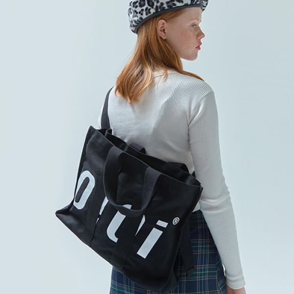 2WAY SHOPPER BAG_BLACK