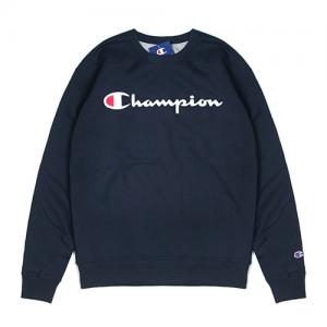 (GF88H) 파워블렌드 스크립트 프린트 맨투맨 NAVY