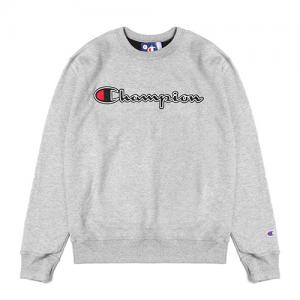 (GF88H) 파워블렌드 스크립트 자수 맨투맨 OXFORD GREY