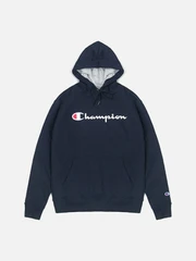 (GF89H) 파워블렌드 스크립트 프린트 후드티 NAVY
